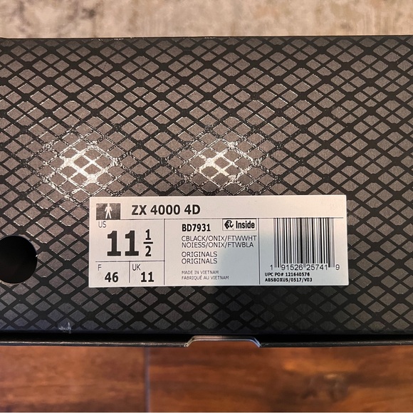 Adidas ZX 4000 Futurecraft 4D 'Black Onix' Men's Size 11.5 - Picture 13 of 13
